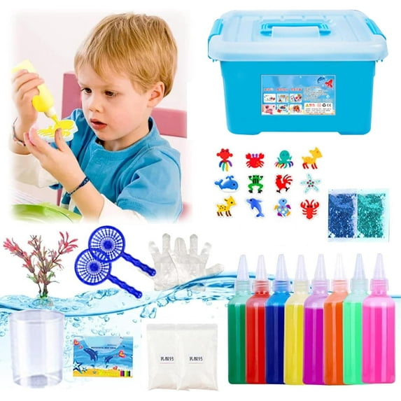 Majic Water Elf Kit,Water Gel Toy Kit,Magic Water Gel,Water Magic Elf,Water Elf Toy Kit,Magic Elf Water,Color Changing Magic Water Elf,Magic Water Elf Kit,Glow Magic Water Elf(4x60ML+4 templates)