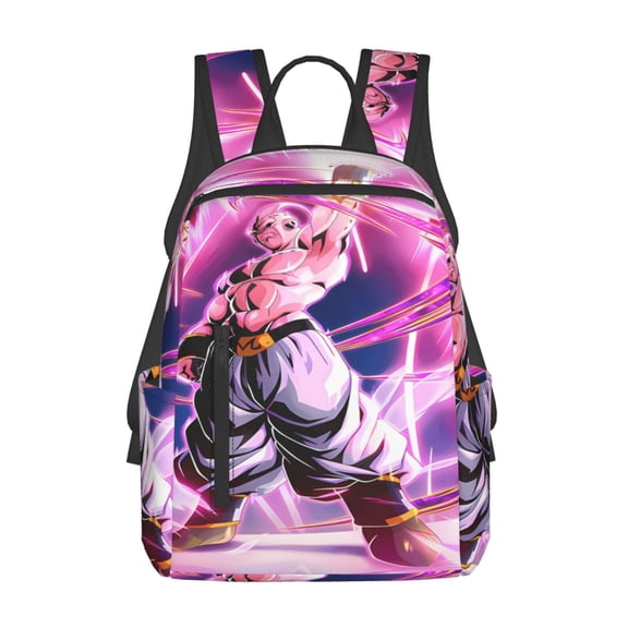 Majin Buu Backpack Cartoon Printed College Laptop Schoolbag Casual Travel Hiking Work Business Daypack Bookbag
