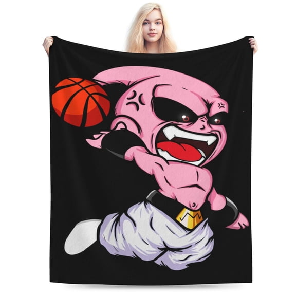 Majin Buu Blanket, Soft Warm Cozy Plush Throw Blanket Gifts for Adults Kids, Lightweight Fuzzy Comfy Flannel Blankets for Couch Bed House Decor Travel 40"X30"