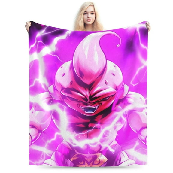 Majin Buu Blanket, Soft Warm Cozy Plush Throw Blanket Gifts for Adults Kids, Lightweight Fuzzy Comfy Flannel Blankets for Couch Bed House Decor Travel 40"X30"