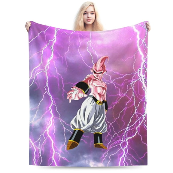 Majin Buu Blanket, Soft Warm Cozy Plush Throw Blanket Gifts for Adults Kids, Lightweight Fuzzy Comfy Flannel Blankets for Couch Bed House Decor Travel 40"X30"