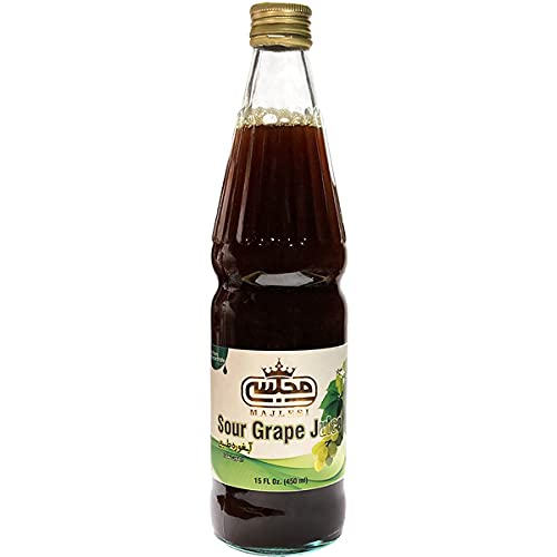 Majlesi Sour Grape Juice 4 Glass Bottles (N.W. 15 Fl OZ Each)
