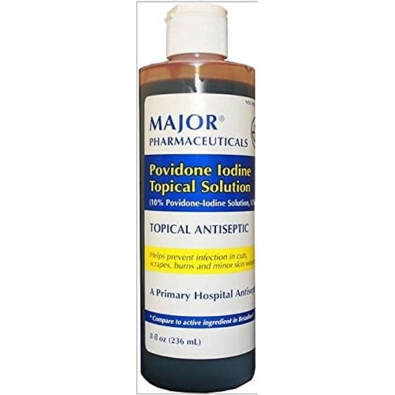 Major 10% Povidone-Iodine Liquid Topical Solution 8 Fl. Oz.