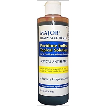Major 10% Povidone-Iodine Liquid Topical Solution 8 Fl. Oz.
