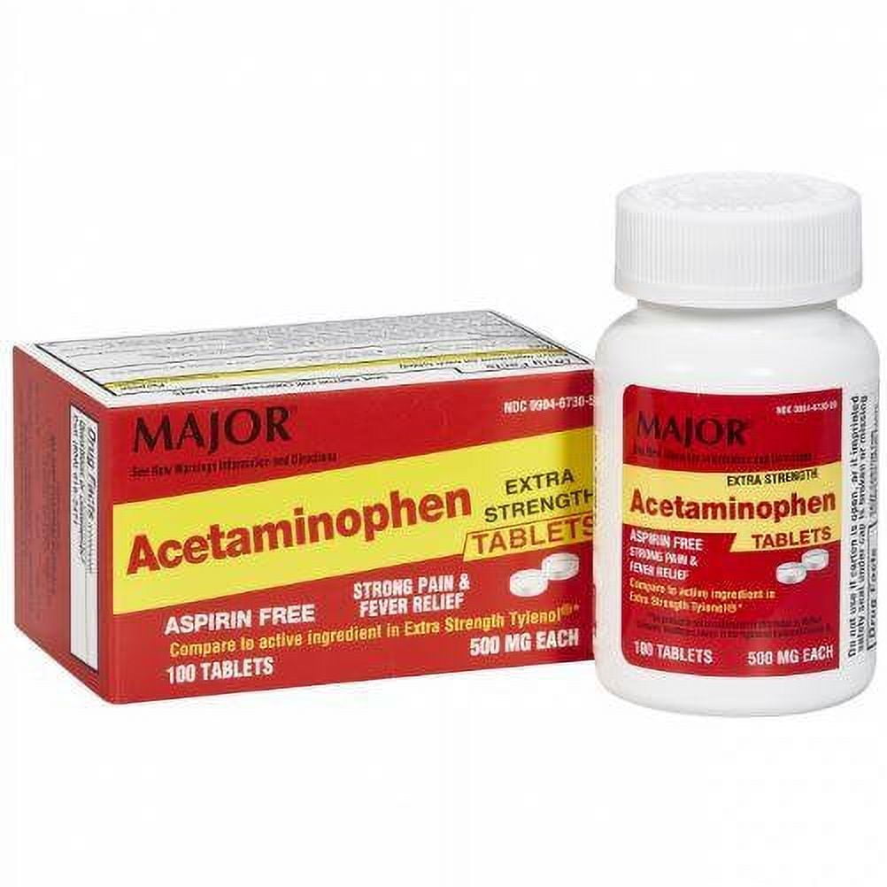 Major Acetaminophen Extra Strength Tablets 500mg 100CT