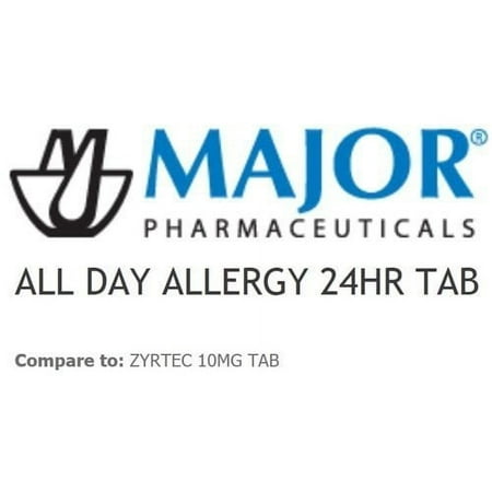 Major All Day Allergy Cetirizine Tablets, 10 mg, 30 Count