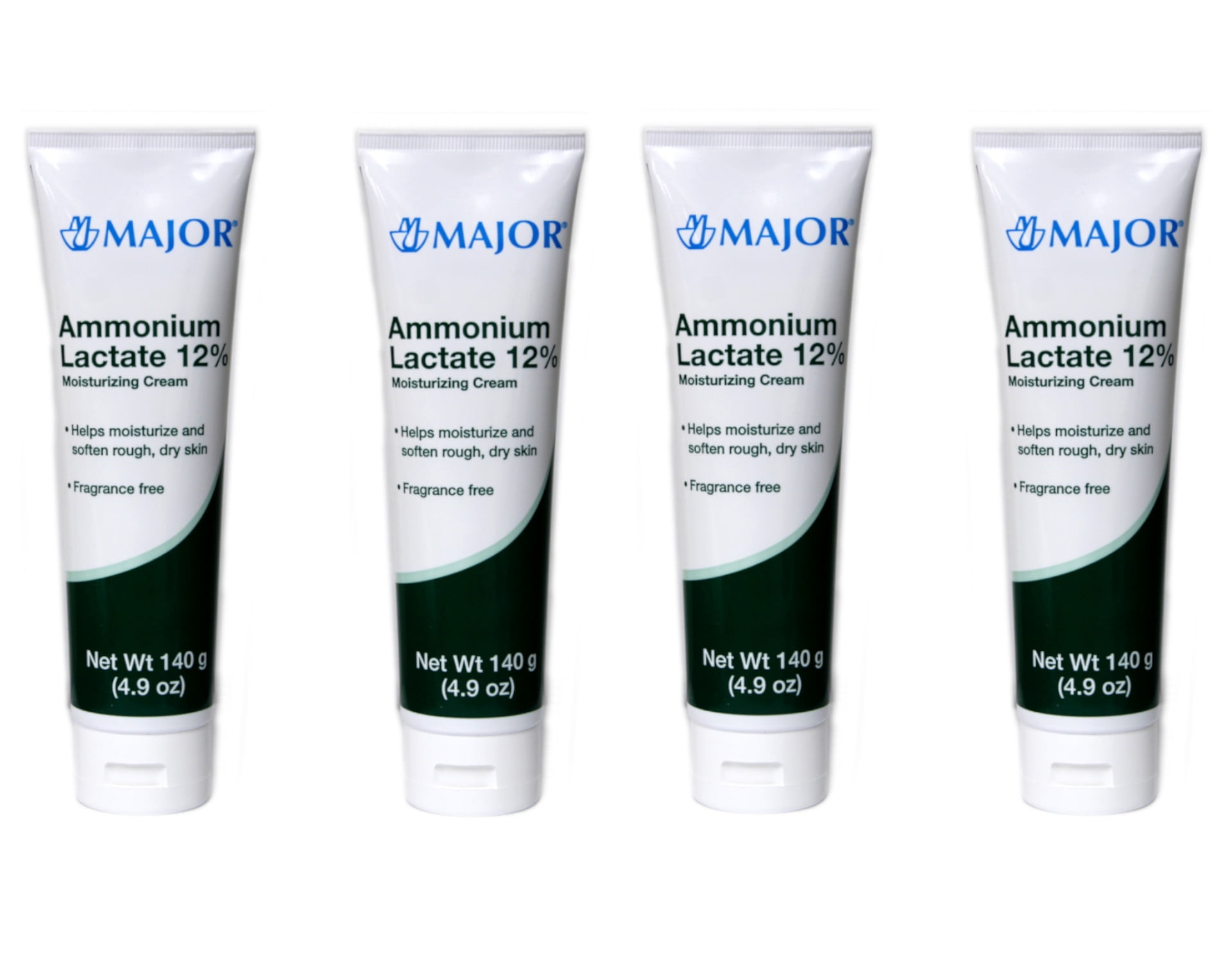 Major Ammonium Lactate 12 Moisturizing Cream, Dry Skin Care, 4.9oz, 4Pack