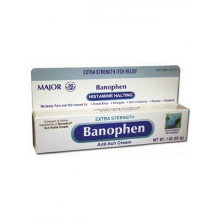 Major Banophen Diphenhydramine Hydrochloride Cream 2%, 28 g