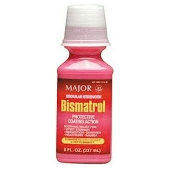 Major Bismatrol Temporarily Relieves Liquid, 8 Oz.