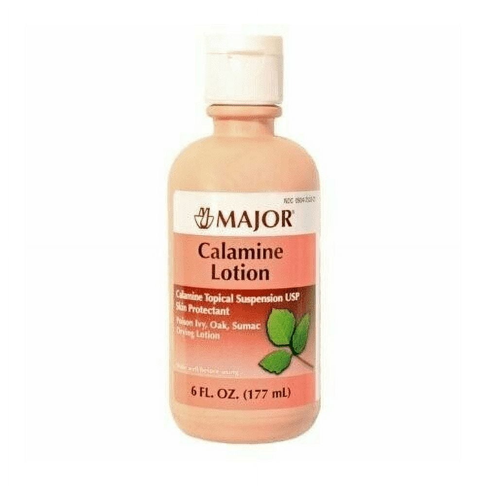 Major Calamine Topical Suspension USP Skin Protectant Lotion 6 oz, 6-Pack