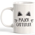 thumbnail image 1 of Major Cattitude 11oz Coffee Mug - Funny Novelty Souvenir, 1 of 2