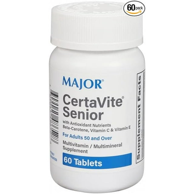 Major CertaVite Senior Multivitamin / Multimineral Supplement with Antioxidant Nutrients Beta
