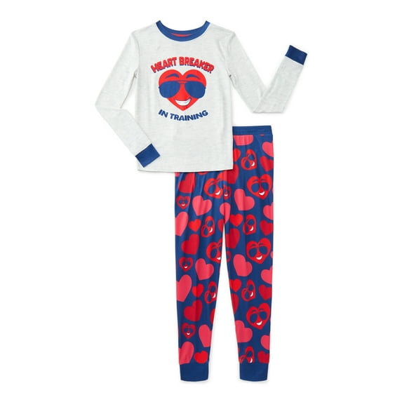 Major Cuddles Boys Long Sleeve Top and Pants Snug Fit Pajama Sleep Set, 2-Piece, Sizes 4-12