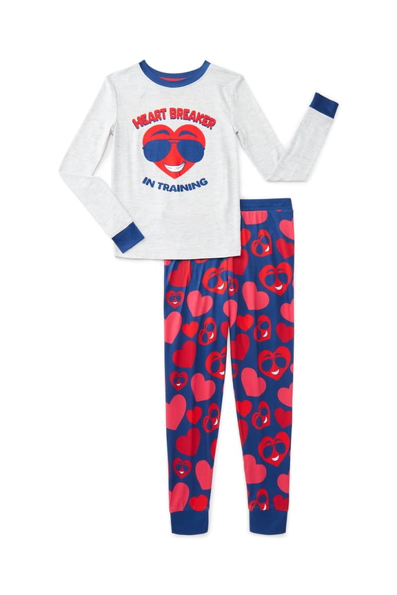Boys Long Sleeve Top and Pants Snug Fit Pajama Sleep Set, 2-Piece, Sizes 4-12