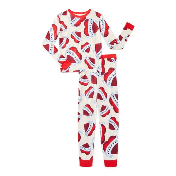 Major Cuddles Boys Long Sleeve Top and Pants Snug Fit Pajama Sleep Set, 2-Piece, Sizes 4-12