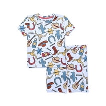 Major Cuddles Boys Short Sleeve Top and Shorts Pajama Sleep Set, 2-Piece, Sizes 4-12