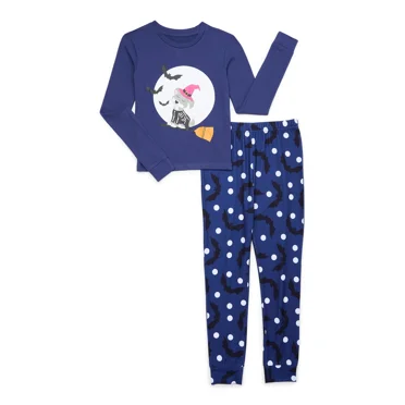 Major Cuddles Girls Pumpkin Spice Sleep Set, 2-Piece, Sizes 4-12