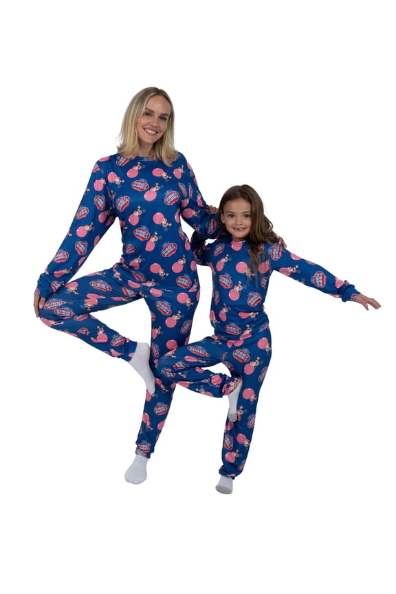 featuring Dubble Bubble Unisex Adult Slim Fit Long Sleeve Top and Pant Family Pajama Set, 2-Piece, Size S-XXL