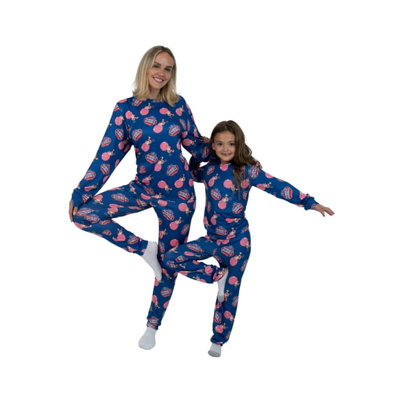 Major Cuddles featuring Dubble Bubble Unisex Kids Long Sleeve Top and Pant Family Pajama Set, 2-Piece, Size XS-XXL