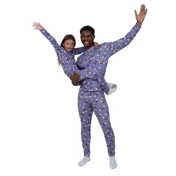 Major Cuddles featuring Tootsie Roll Unisex Kids Long Sleeve Top and Pant Family Pajama Set, 2-Piece, Size XS-XXL
