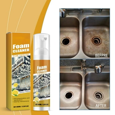 Major Deals, 100ML Multipurpose Foam Cleaner,Car Seat Upholstery Strong Stain Remover, Interior Lemony Foam Cleaner, Strong Cleaner Cleaner Spray for Car, Interior, Kitchen