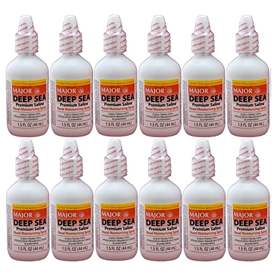 Major Deep Sea Saline Nasal Moisturizing Spray 1.5 oz. (Set of 12)