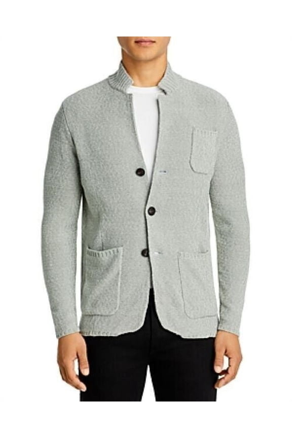 Major Department Store Designer Melange Knit Reg Fit Cardigan Sweater Green-XL