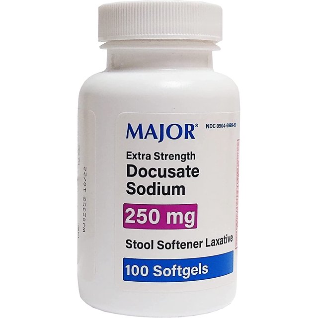 Major Dok Stool Softener 250 Mg Natural Constipation Relief for