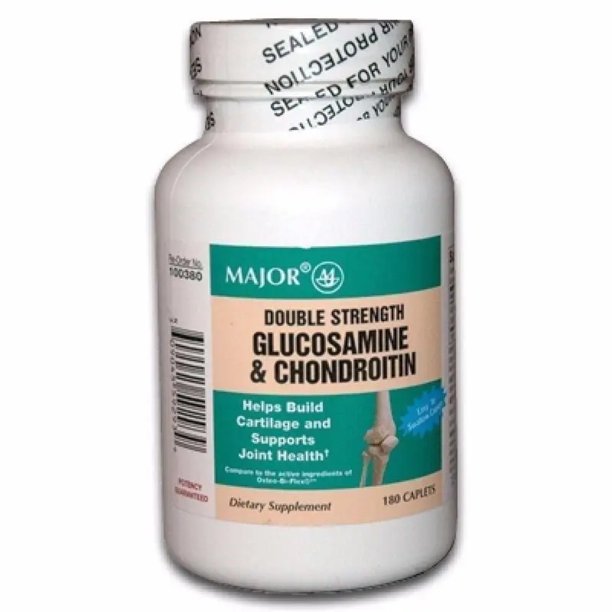 Major Double Strength Glucosamine & Chondroitin Caplets, 180 Count