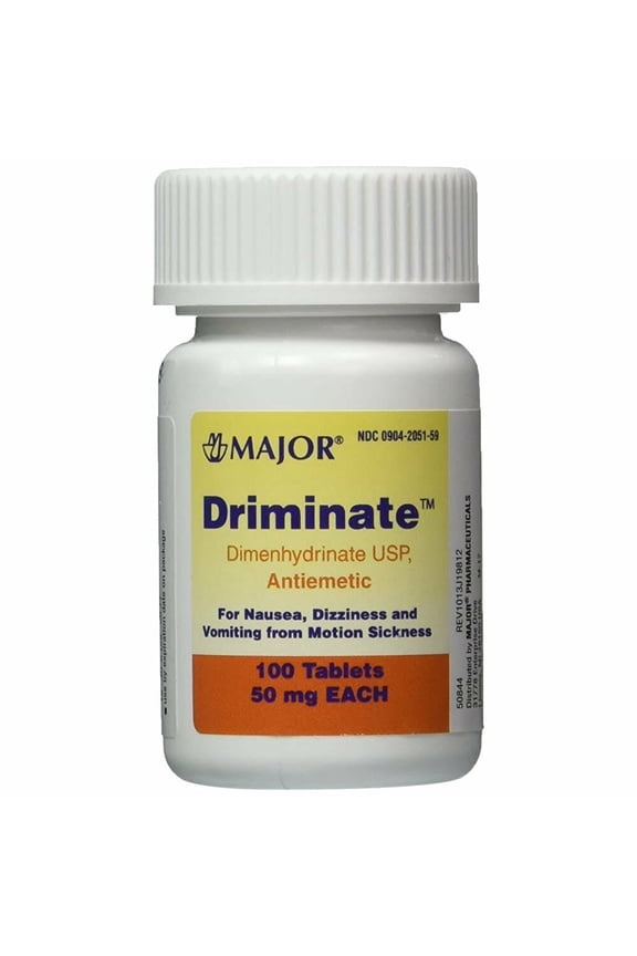 Dimenhydrinate USP Motion Sickness Tablets, 50 mg, 100 Ct 6 Pack