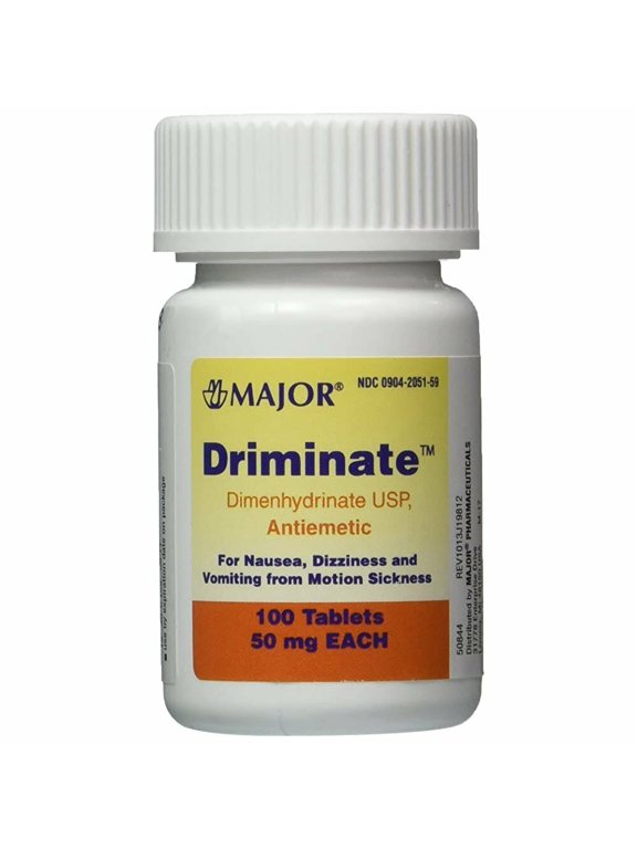 Dimenhydrinate USP Motion Sickness Tablets, 50 mg, 100 Ct 6 Pack