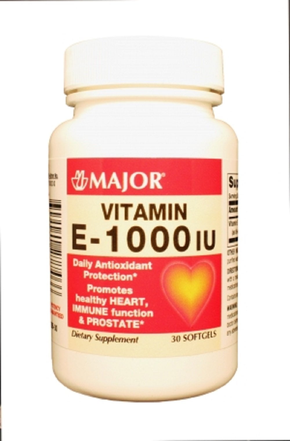 Major E100 IU DlAlpha Tocopheryl Vitamin E Dietary Supplement Tablets