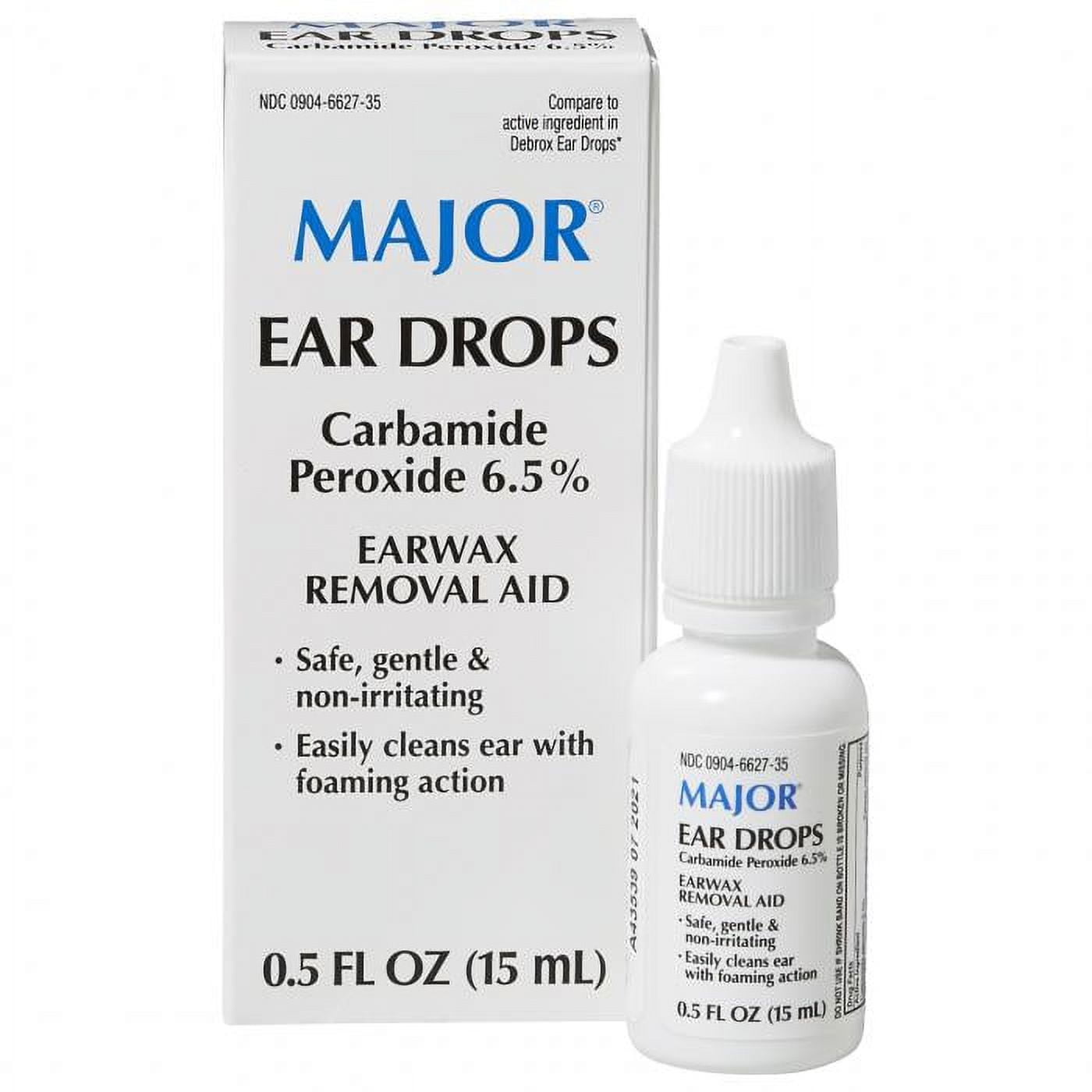 Major Ear Drops Earwax Removal Aid 0.5 oz, 2Pack