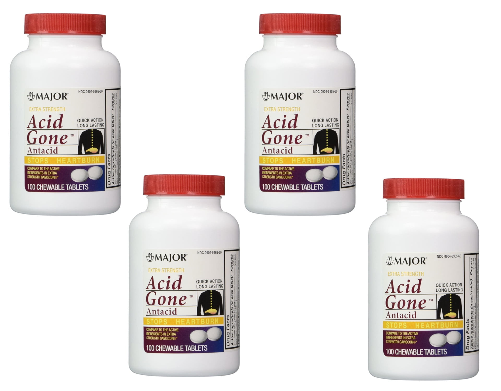Major Extra Strength Acid Gone Quick Action Long Lasting Antacid Stops