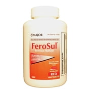 Major FeroSul Ferrous Sulfate Tablets, 325 mg, 1000 Count
