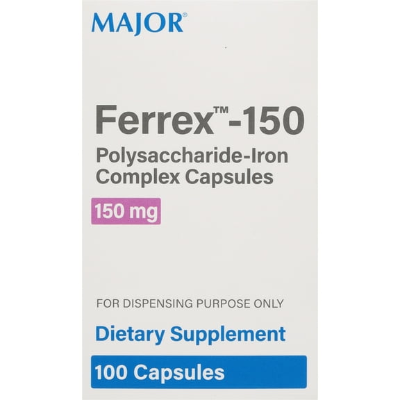 Major Ferrex-150 MG Polysaccharide-iron Complex 100 Unit Dose Capsules