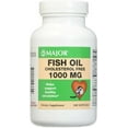 thumbnail image 1 of Major Fish Oil, Omega-3, 1000 mg. (Bottle of 100 Softgels), 1 of 2