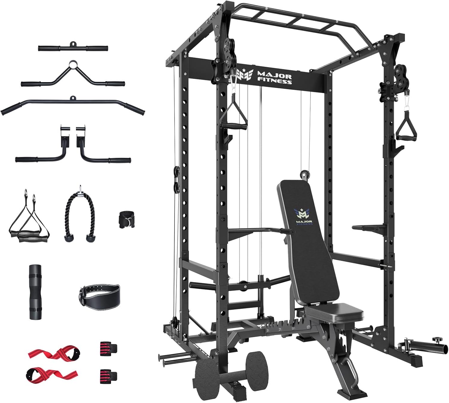 Major Fitness Drone1 Power Cage MultiFunction Power Rack for Home