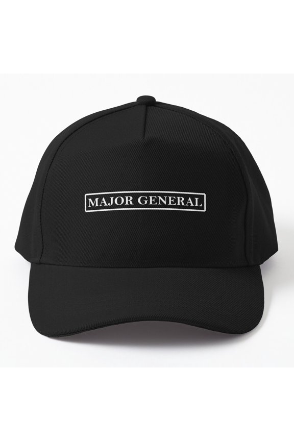 Major General Baseball Hat, Senior Military Rank Graphic Design, Classic Cap