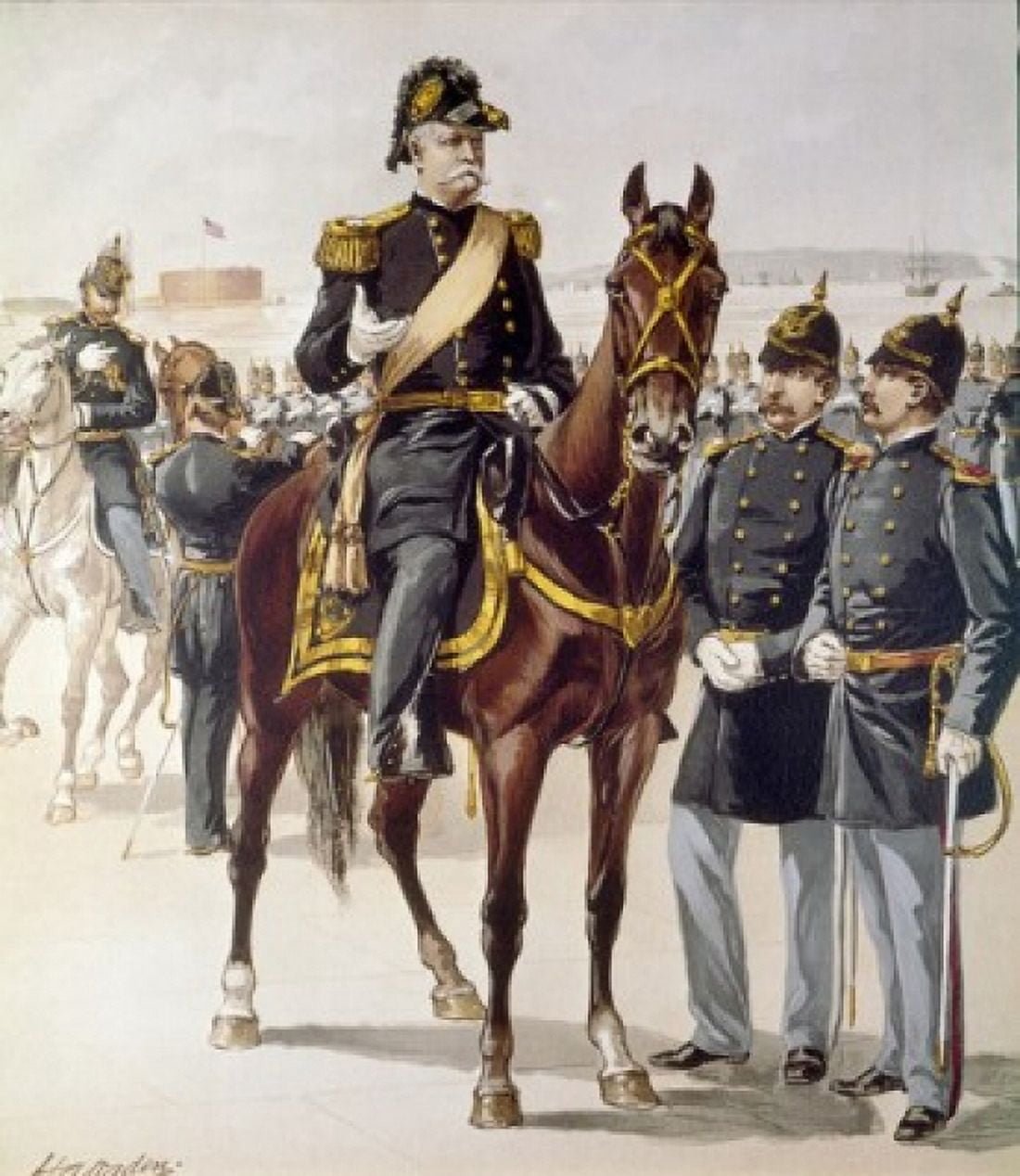 Major General (Hancock) Staff-and-line Officers Ogden Henry Alexander (1856-1936American) Canvas Art - Henry Alexander Ogden (18 x 24)