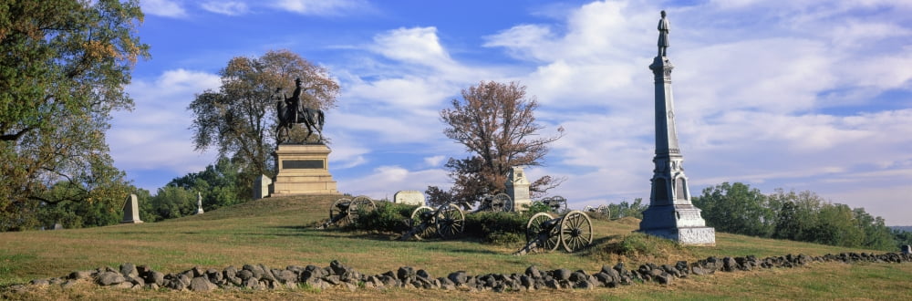 Major General Winfield Scott Hancock Equestrian Monument at Gettysburg National Military Park Gettysburg Pennsylvania USA Canvas Art - Panoramic Images (6 x 18)