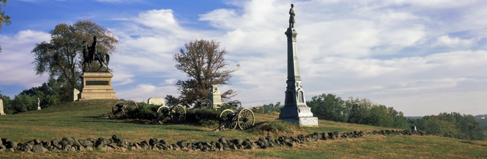 Major General Winfield Scott Hancock Equestrian Monument at Gettysburg National Military Park Gettysburg Pennsylvania USA Canvas Art - Panoramic Images (6 x 18)