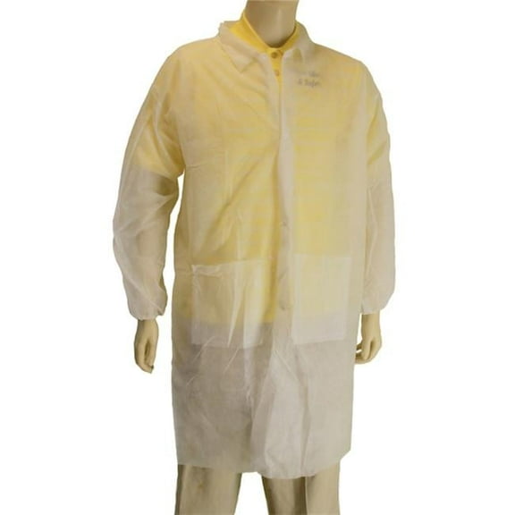 Major Gloves 00-9100-M Disposable Lab Coat - Medium- Pack 30