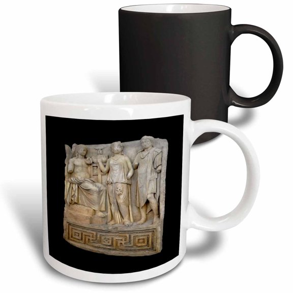 3drose, Major Greek God with Priestess on Oracular Shrine Cut Out, 11oz Magic Transforming Mug