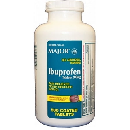 Major Ibuprofen Tablets for Fever, 200mg, 500 Count