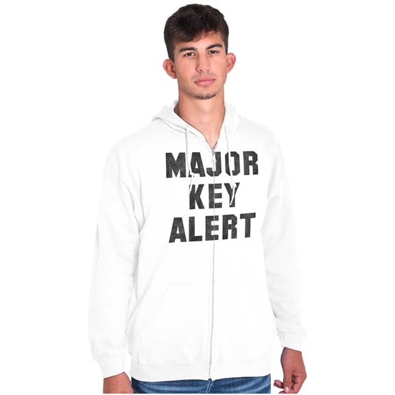 Major Key Alert Rap Entrepreneur Unisex Fleece Graphic Zip Up Hoodie Brisco Brands 4X