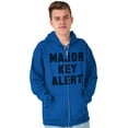 thumbnail image 1 of Major Key Alert Rap Entrepreneur Unisex Fleece Graphic Zip Up Hoodie Brisco Brands 4X, 1 of 5