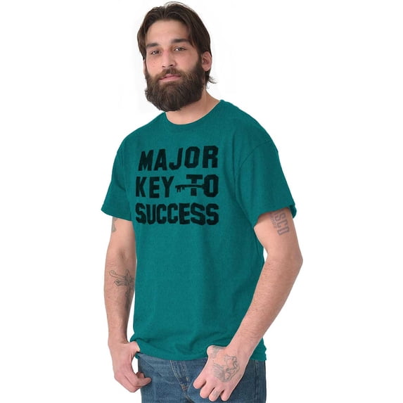 Major Key Success Motivational Men's Graphic T Shirt Tees Brisco Brands S