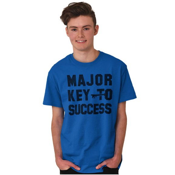 Major Key Success Motivational Plus Size Crewneck Graphic Tee Shirt Brisco Brands 2X