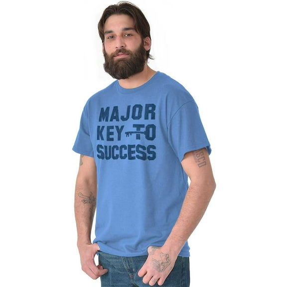 Major Key Success Motivational Plus Size Crewneck Graphic Tee Shirt Brisco Brands 3X